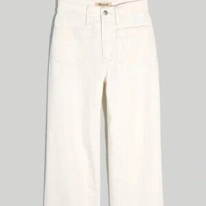 MADEWELL Perfect Vintage wide leg jean in tile white: patch pocket edition